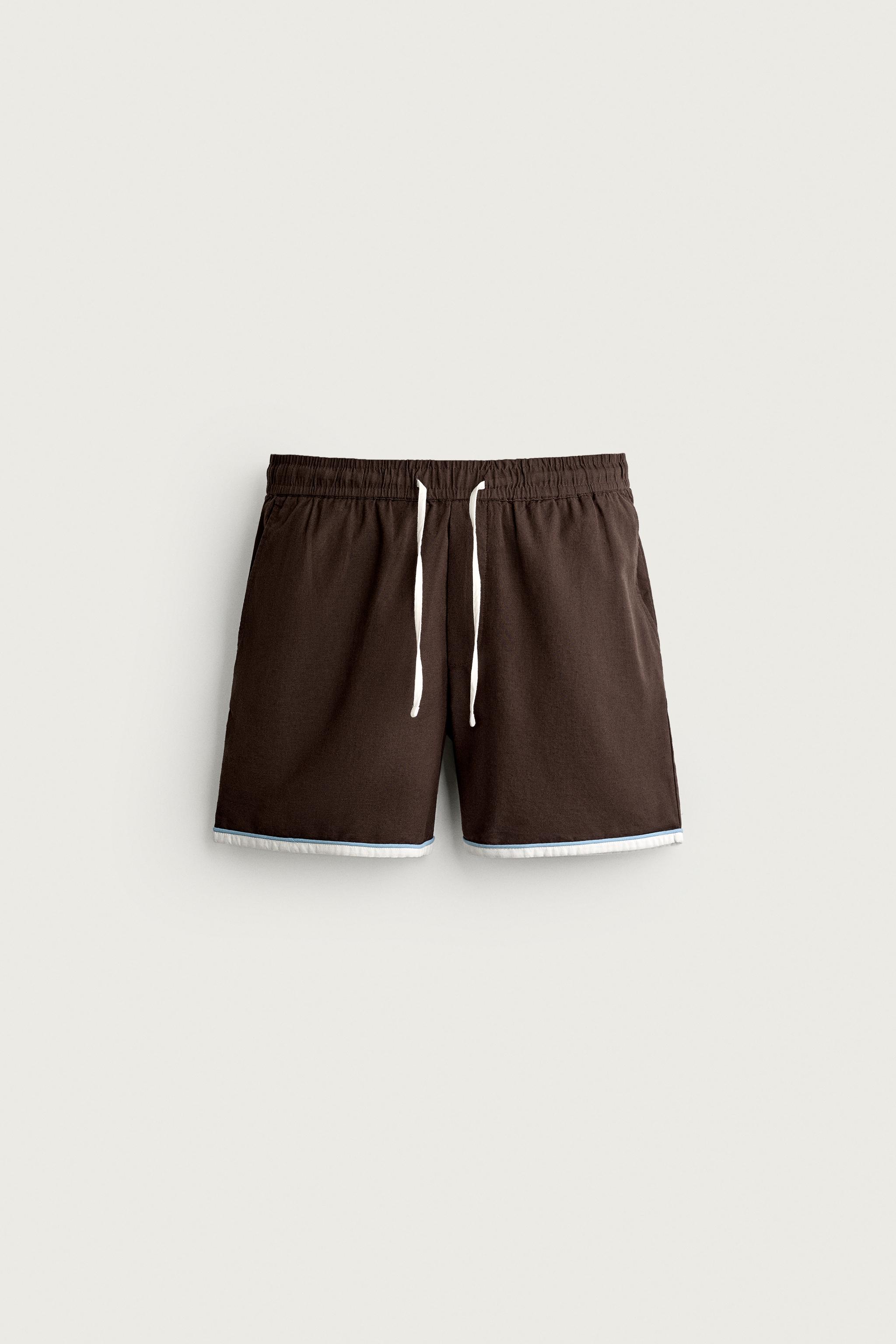 CONTRAST HEM SHORTS