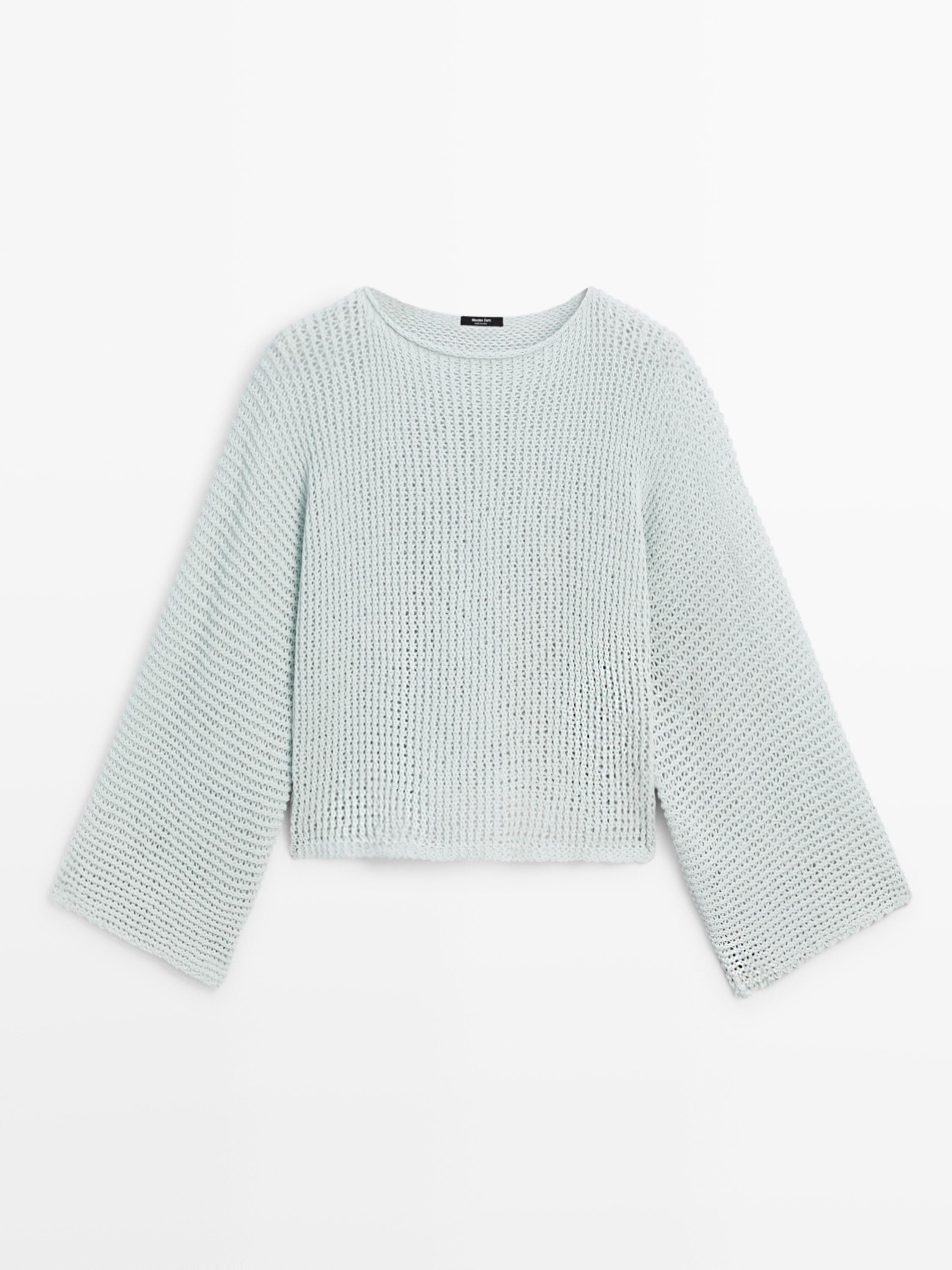 Pull maille ajourée 100 % coton