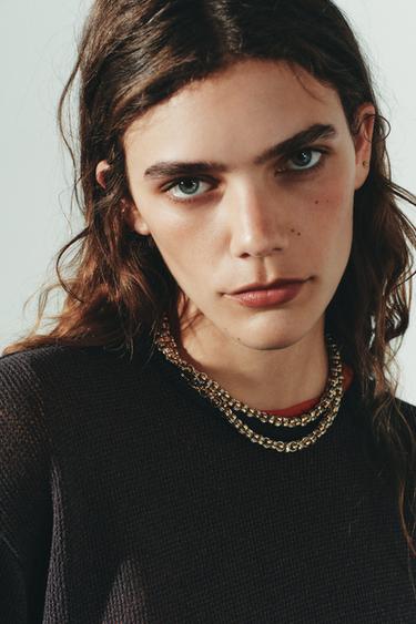 COMBINED CHAIN NECKLACE - Gold / Silver by Zara - Image 0