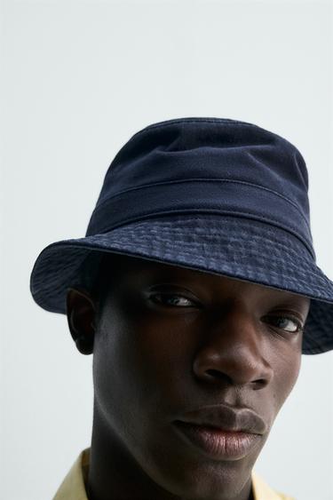 CHAPEAU BOB DÉLAVÉ - Bleu marine de Zara - Image 2