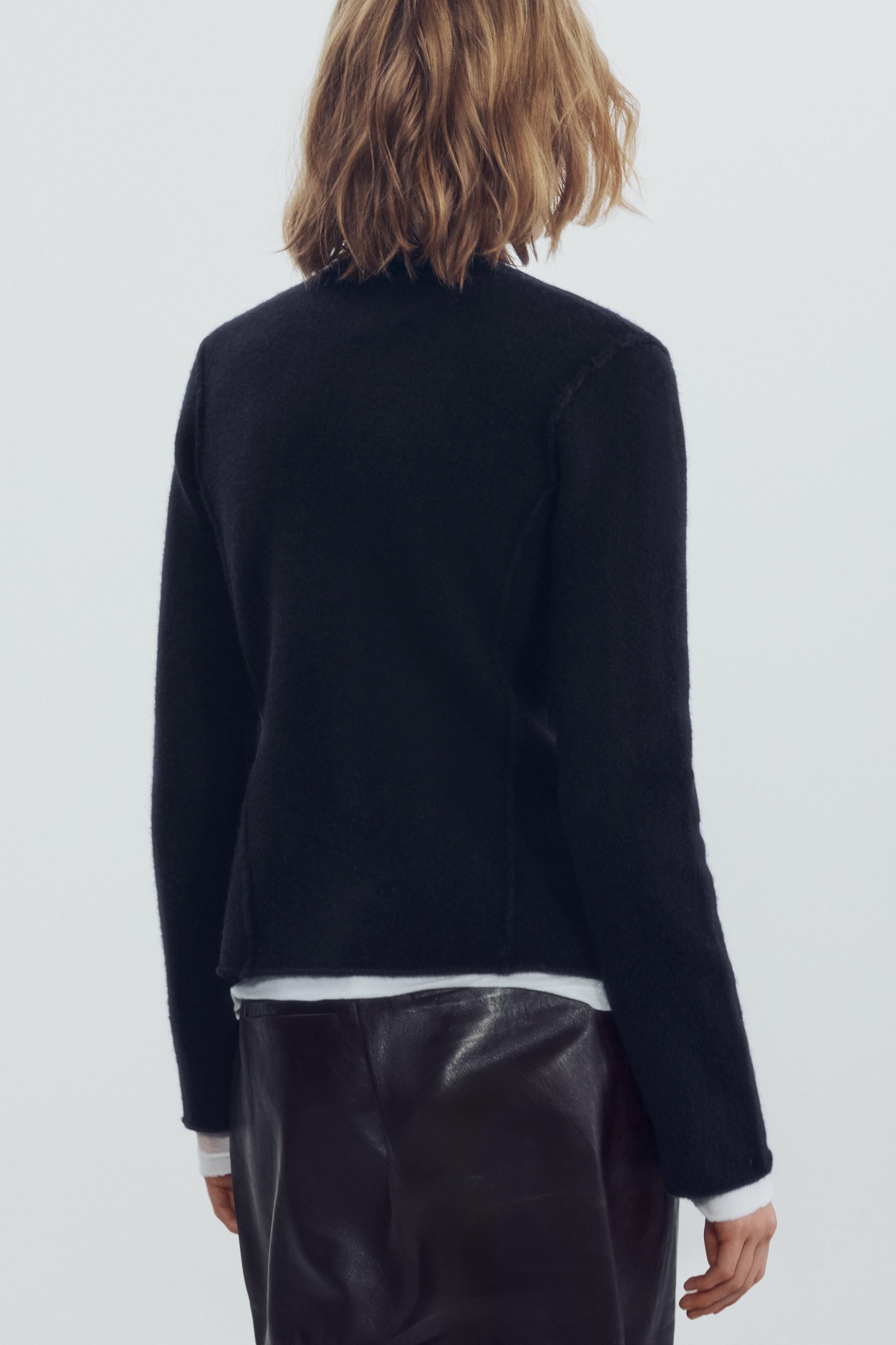 100% WOOL HIGH-NECK JACKET