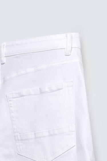 JEAN SKINNY FIT DÉCHIRÉ - Blanc de Zara - Image 9