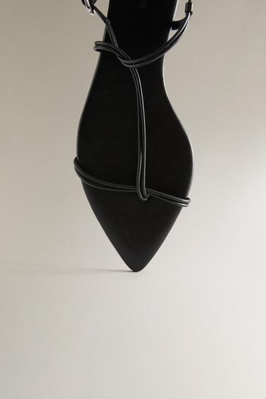 STRAPPY LEATHER SANDALS - Black by Zara - Image 5