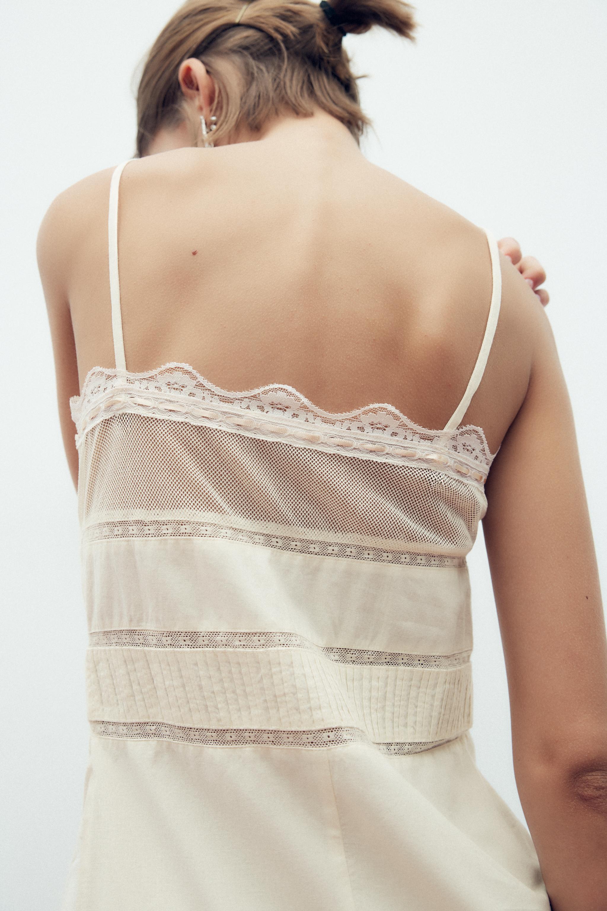 【ZARA】レースリボン付きミディ丈ワンピース 7521/965/251 07521965251-e2.jpg?ts=
