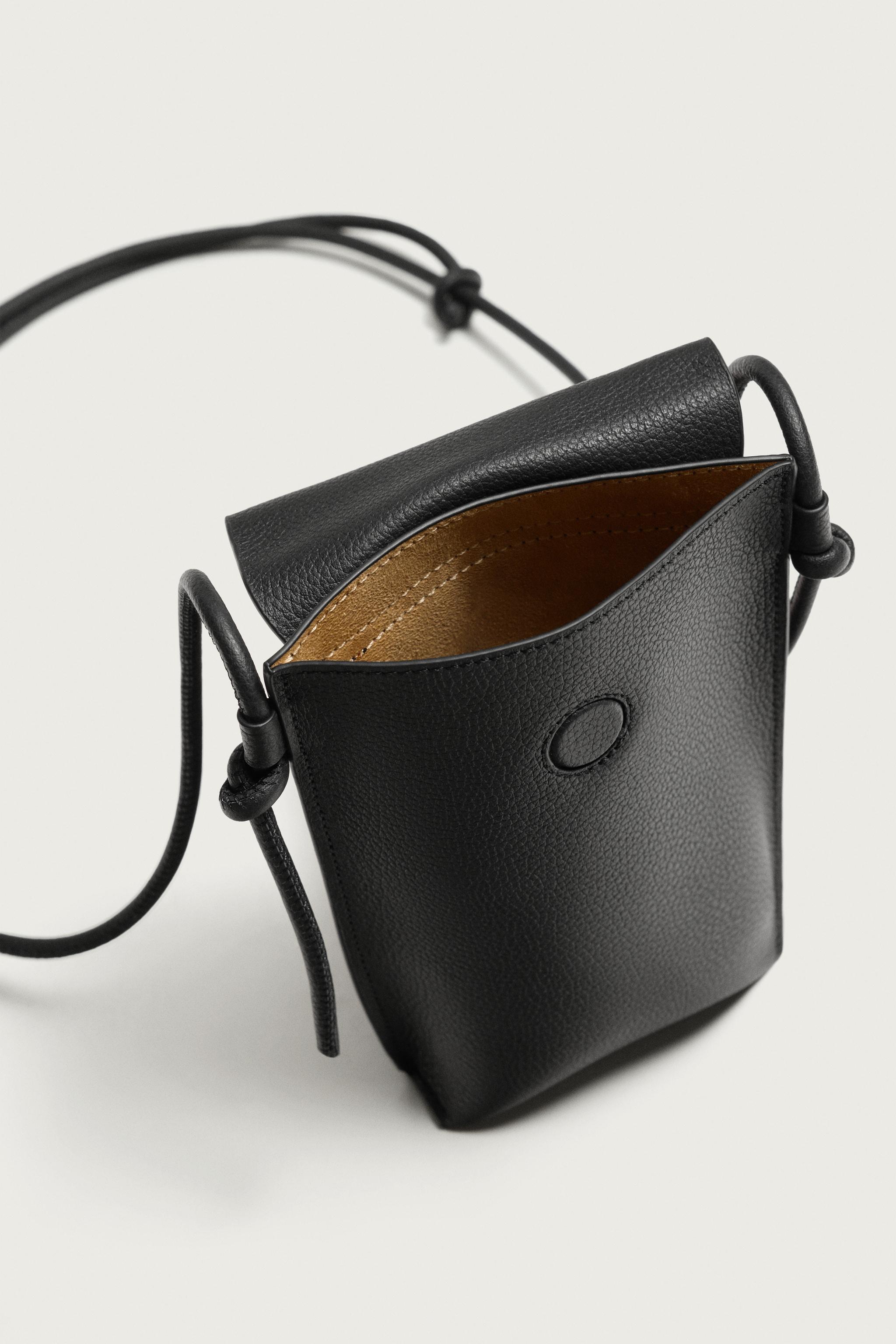 Мужские сумки Zara LEATHER CROSSBODY — фото 4