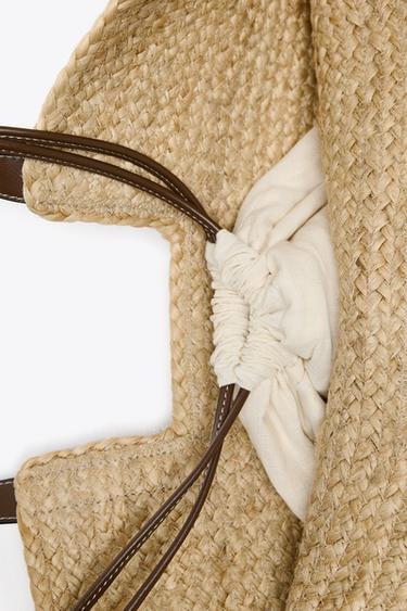 BRAIDED SHOPPER BAG - Dark tan de Zara - Image 8