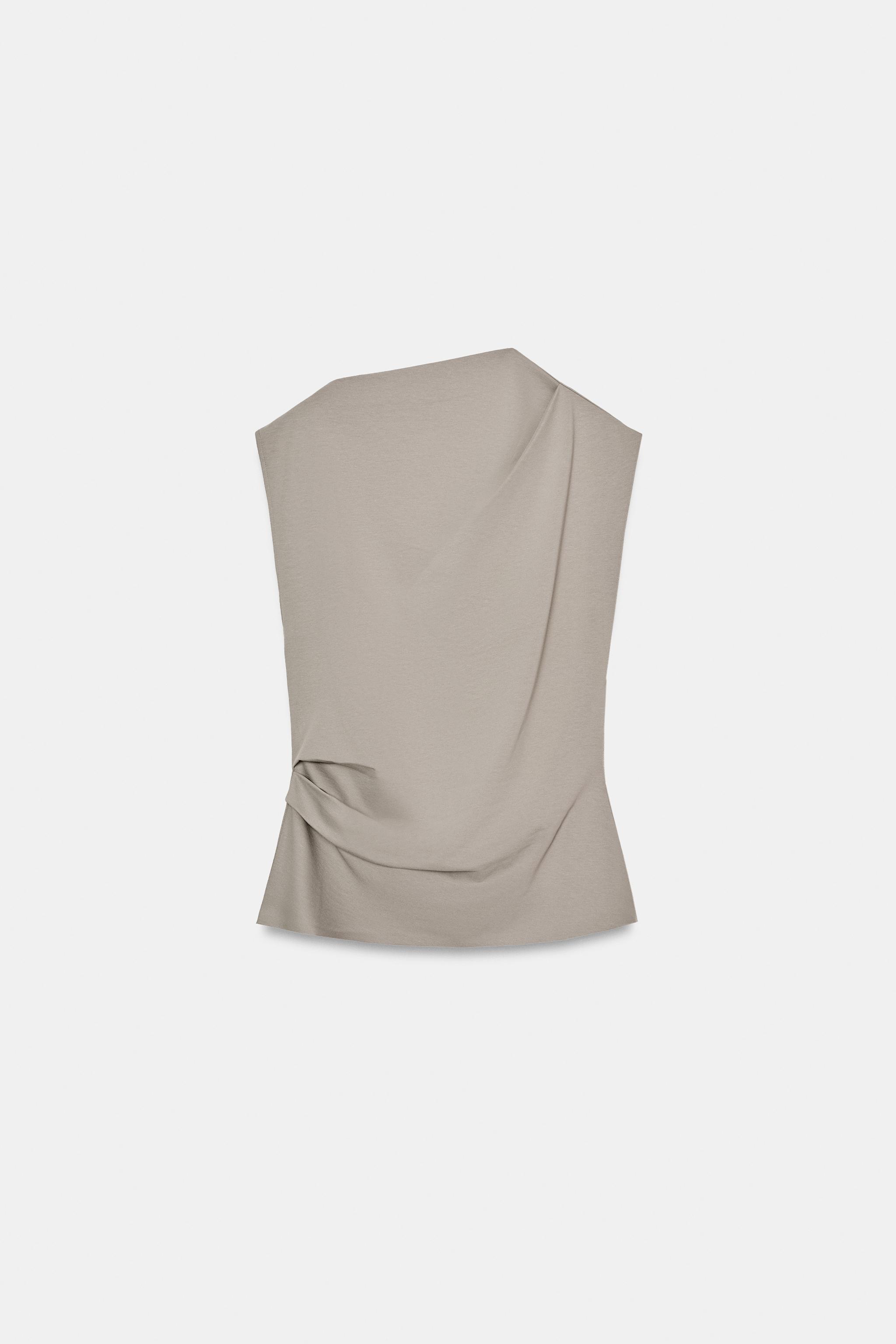 TOP EN COTON DRAPÉ
