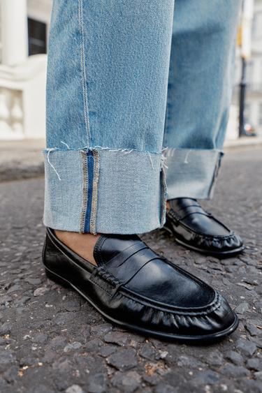 SOFT GATHERED LOAFERS - Black by Zara