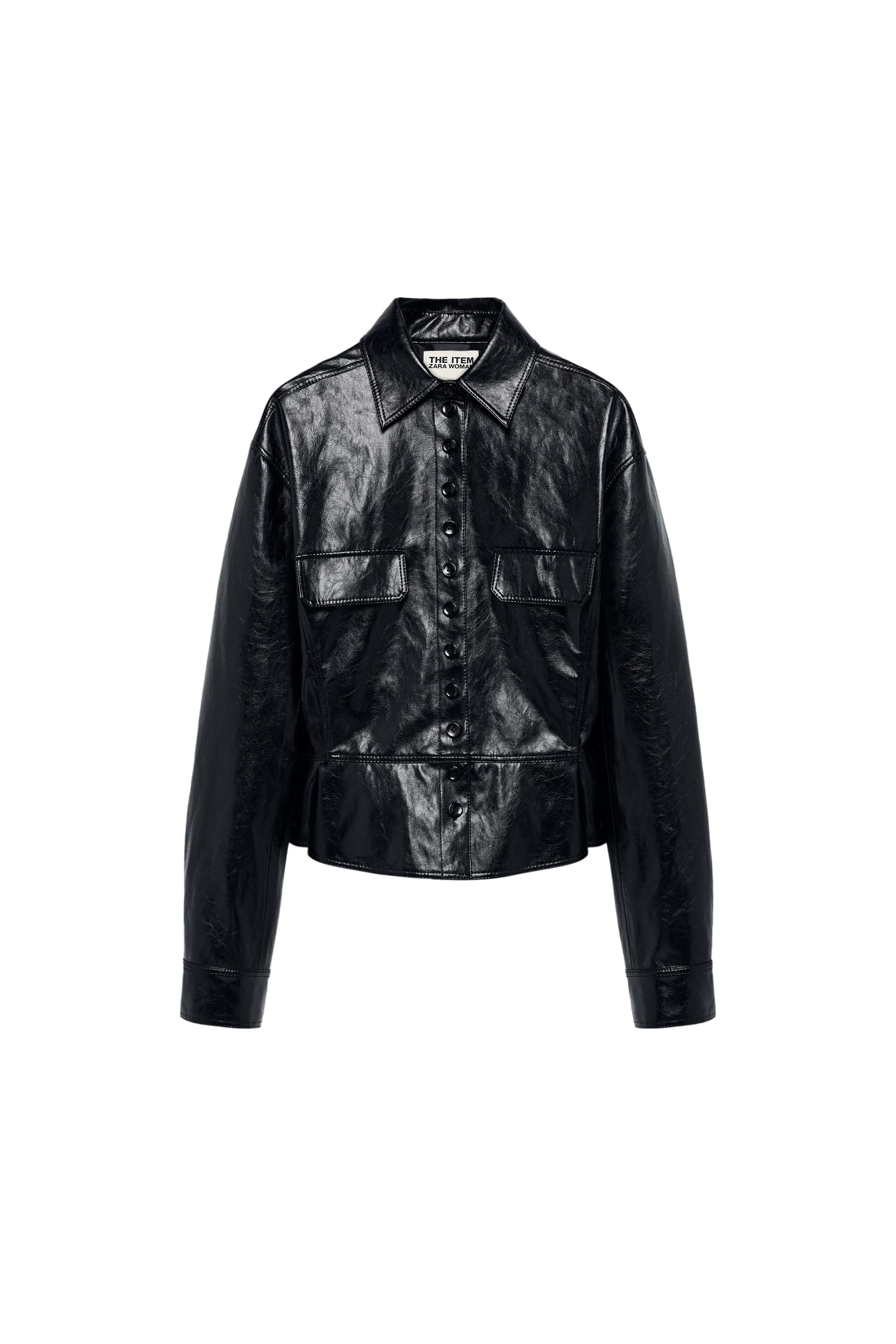 PEPLUM FAUX LEATHER JACKET - THE ITEM ZARA WOMAN - Black | ZARA United  States