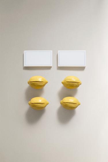 LOT DE MARQUE-PLACES CITRONS (LOT DE 4) - Jaune de Zara