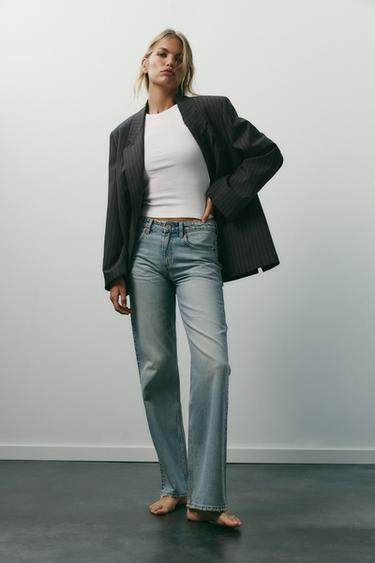 MID-RISE WIDE-LEG TRF JEANS - Light blue by Zara - Image 0