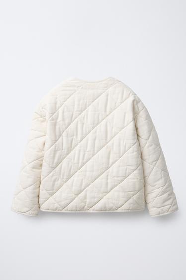 PADDED KIMONO WITH BOW - Oyster-white by Zara - Image 1