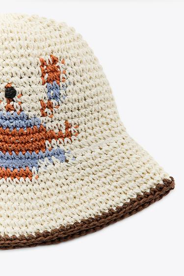 CRAB BUCKET HAT - Blue/White by Zara - Image 2