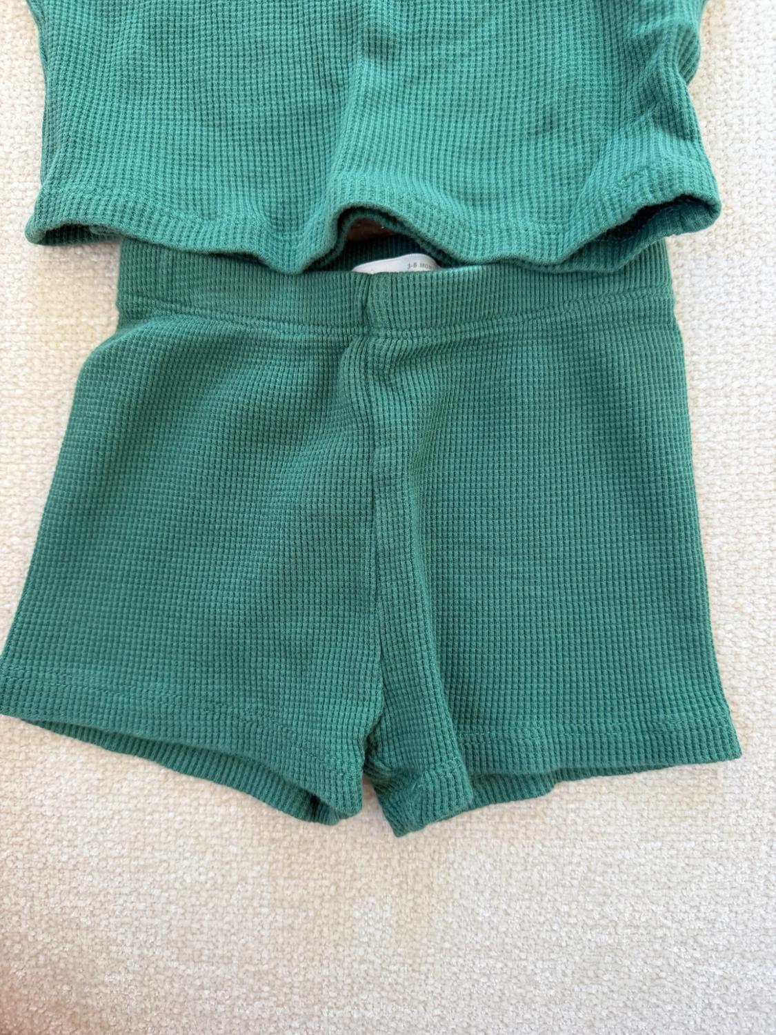 PLAIN WAFFLE T-SHIRT AND BERMUDA SET - Image 2