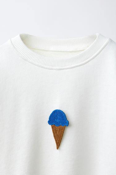 SWEAT GLACE EN MAILLE CROCHET - Écru de Zara - Image 2