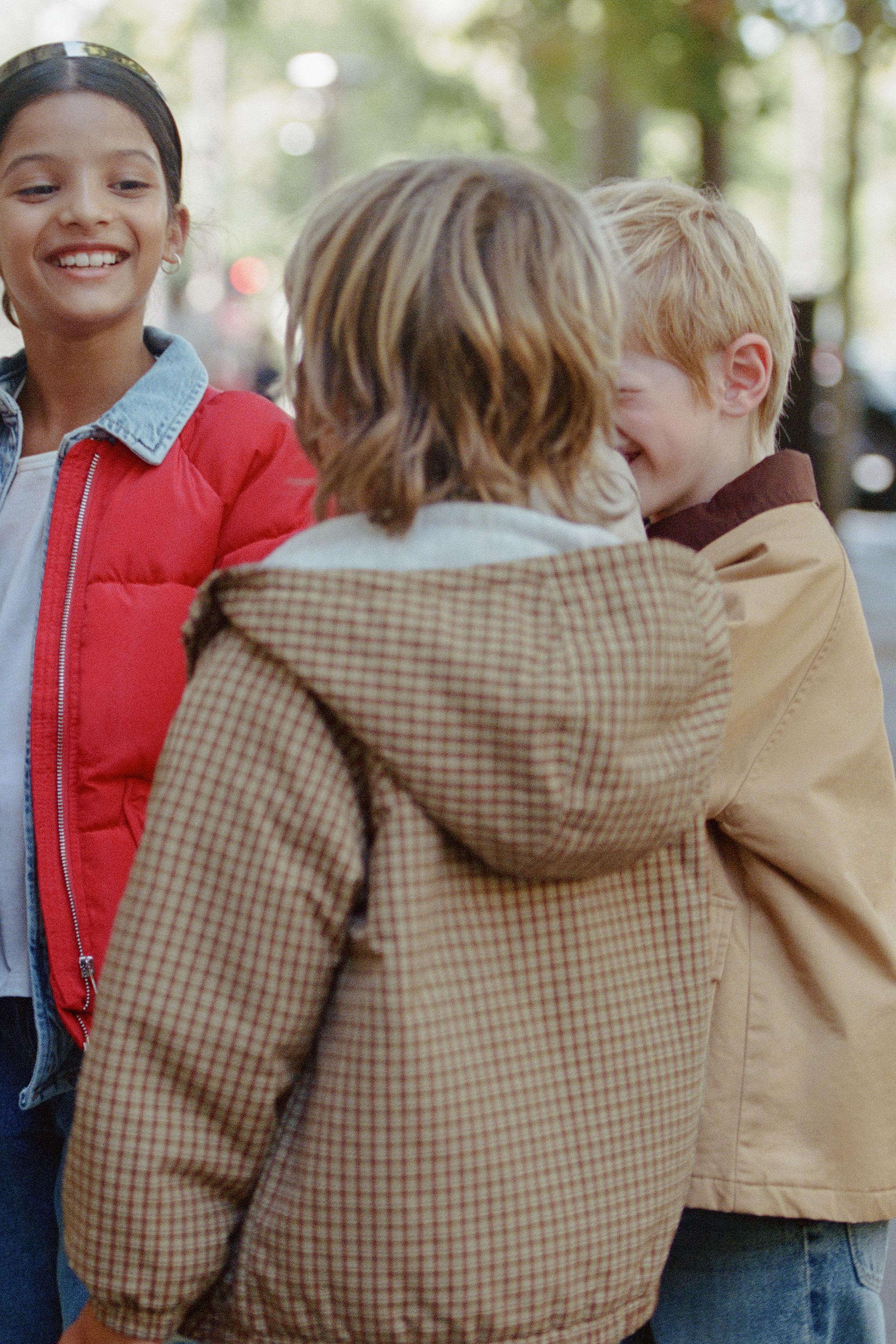 CHECK HOODED JACKET