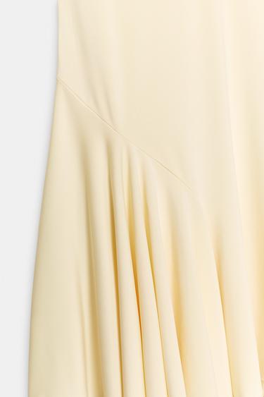 ROBE À BRETELLES ASYMÉTRIQUE - Jaune de Zara - Image 5