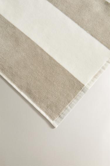 STRIPED BEACH TOWEL - Grey green by Zara - Image 2