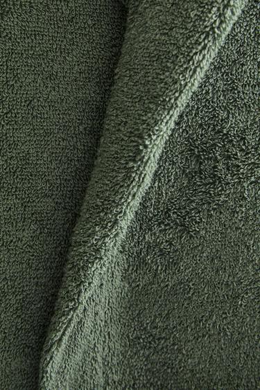 HOODED BATHROBE (360 GXM²) - Khaki by Zara