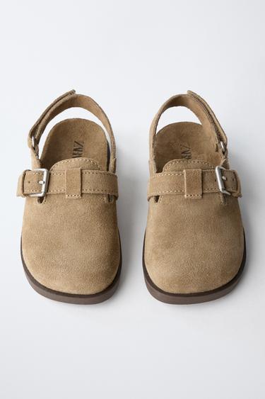 SPLIT SUEDE CLOGS - Mink Grey by Zara - Image 3