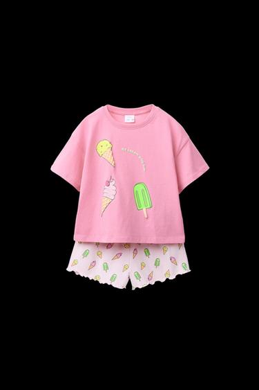 6-14 JAHRE/ PYJAMA MIT EISCREME-RELIEF - Rosa von Zara - Bild 0
