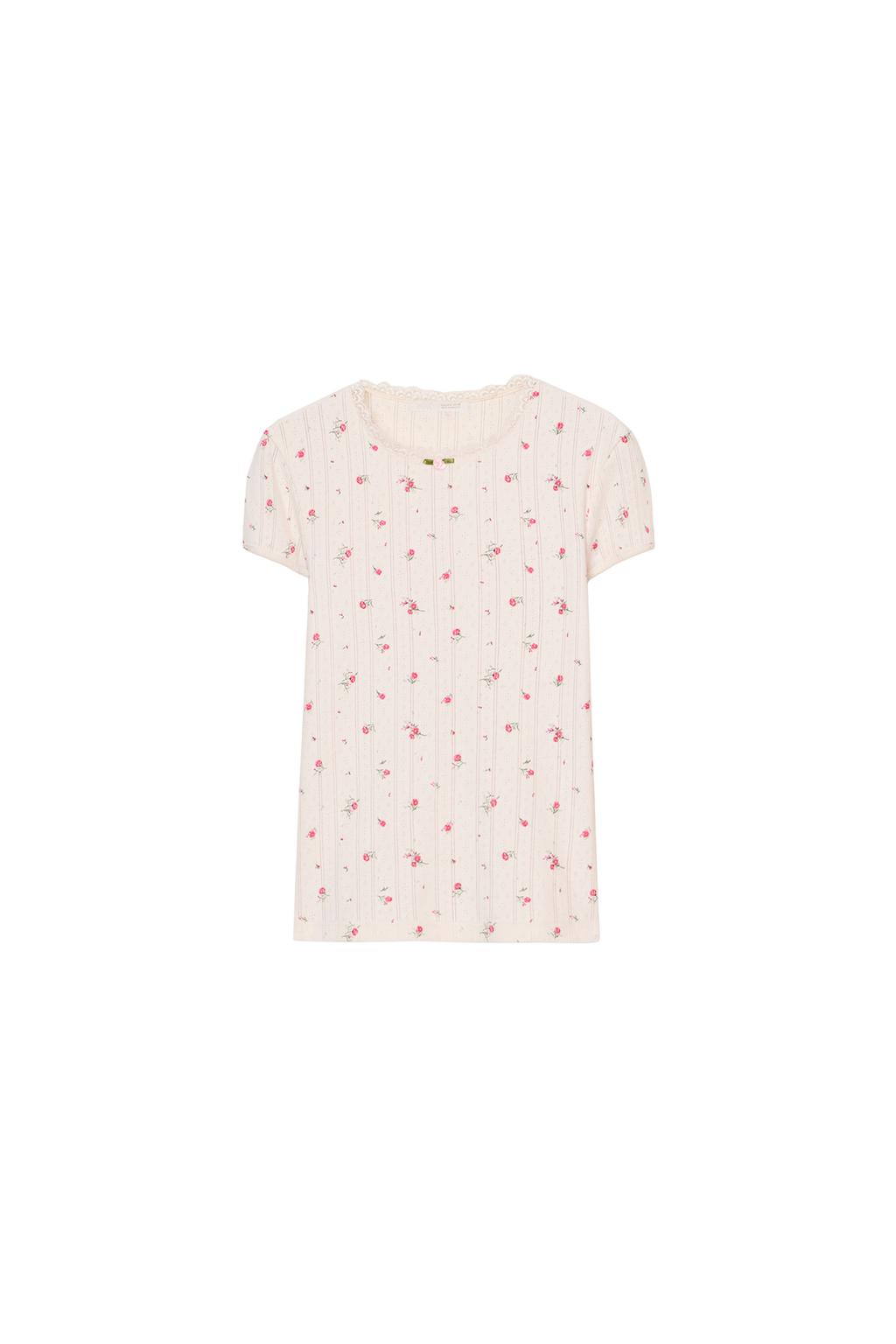 POINTELLE FLORAL T-SHIRT - image 3