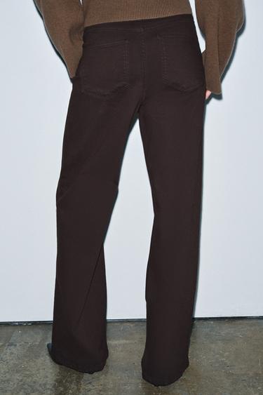 JEAN ZW COLLECTION WIDE LEG TAILLE HAUTE - Marron de Zara - Image 4