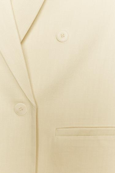 ZW COLLECTION OVERSIZE DOUBLE-BREASTED WAISTCOAT - Pastel yellow by Zara - Image 7