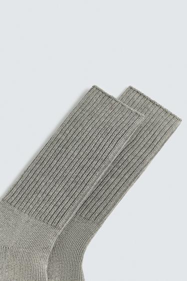 RIB SOCKS - Grey marl by Zara - Image 4