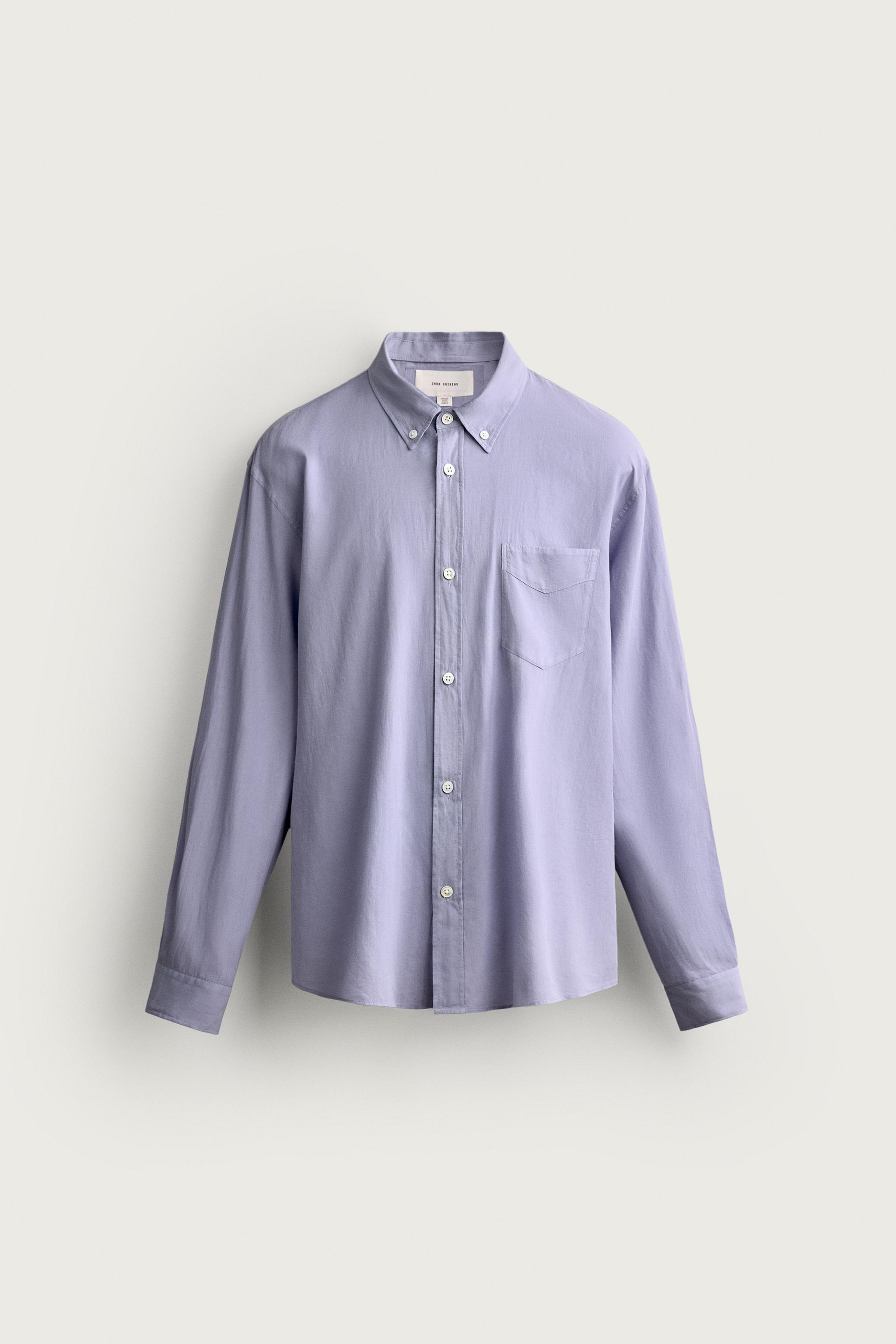 COTTON VOILE SHIRT — Lavender
