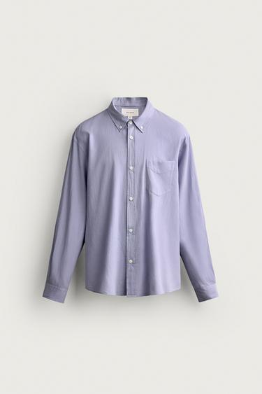 COTTON VOILE SHIRT - Lavender by Zara