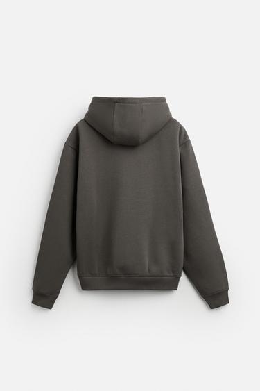 SWEAT BASIQUE À CAPUCHE - Gris anthracite de Zara - Image 6