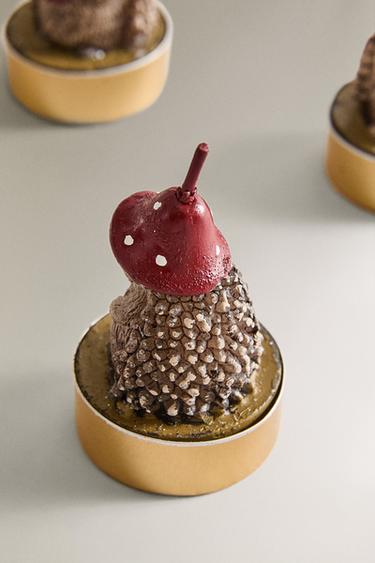 PACK OF CHRISTMAS HEDGEHOG CANDLES (PACK OF 6) - Brown by Zara - Image 2