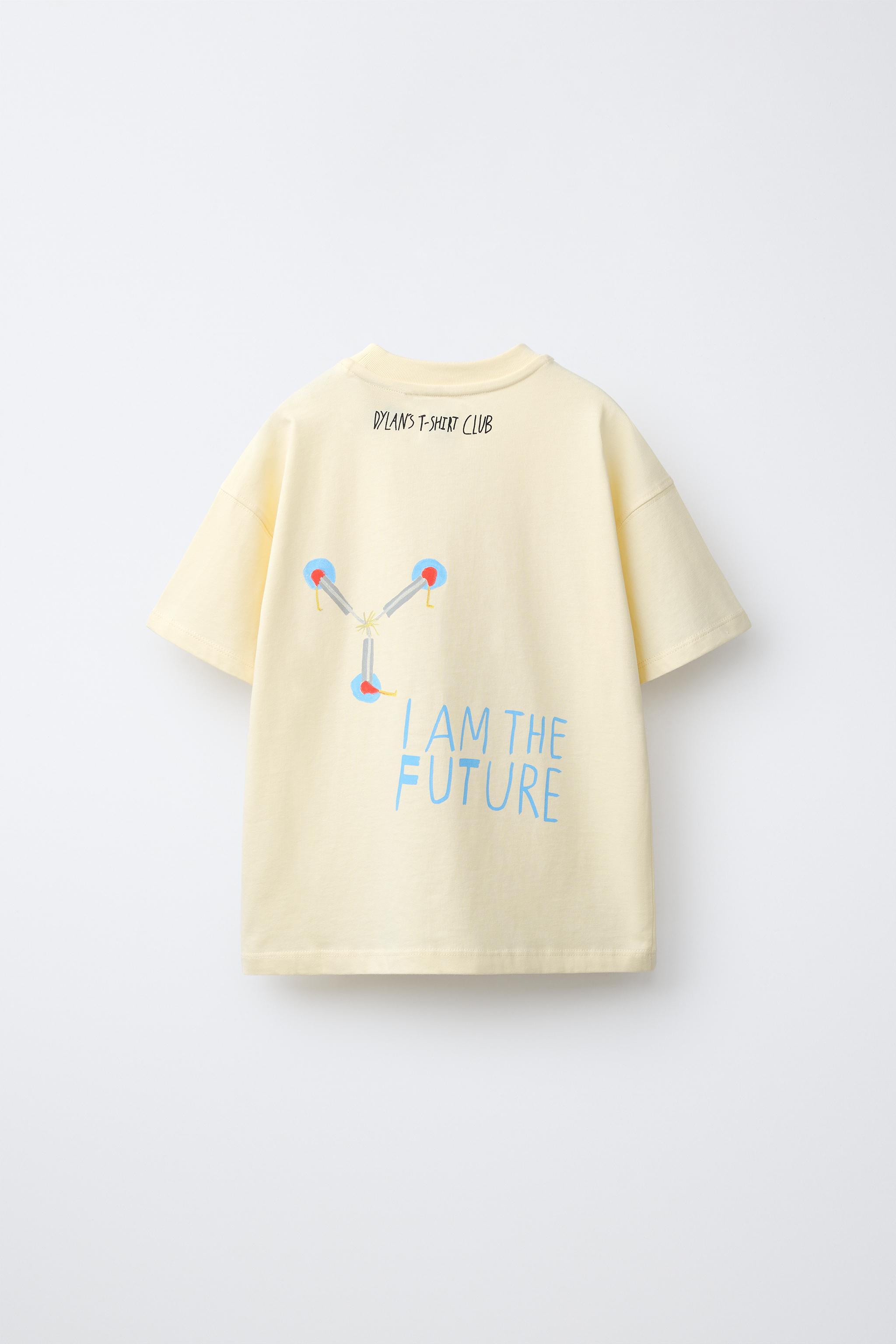 UNITEDTOKYO 2タックビッグTシャツ zaraクラネSHIPSアメリ SURF PRINT T-SHIRT - Ecru | ZARA United States