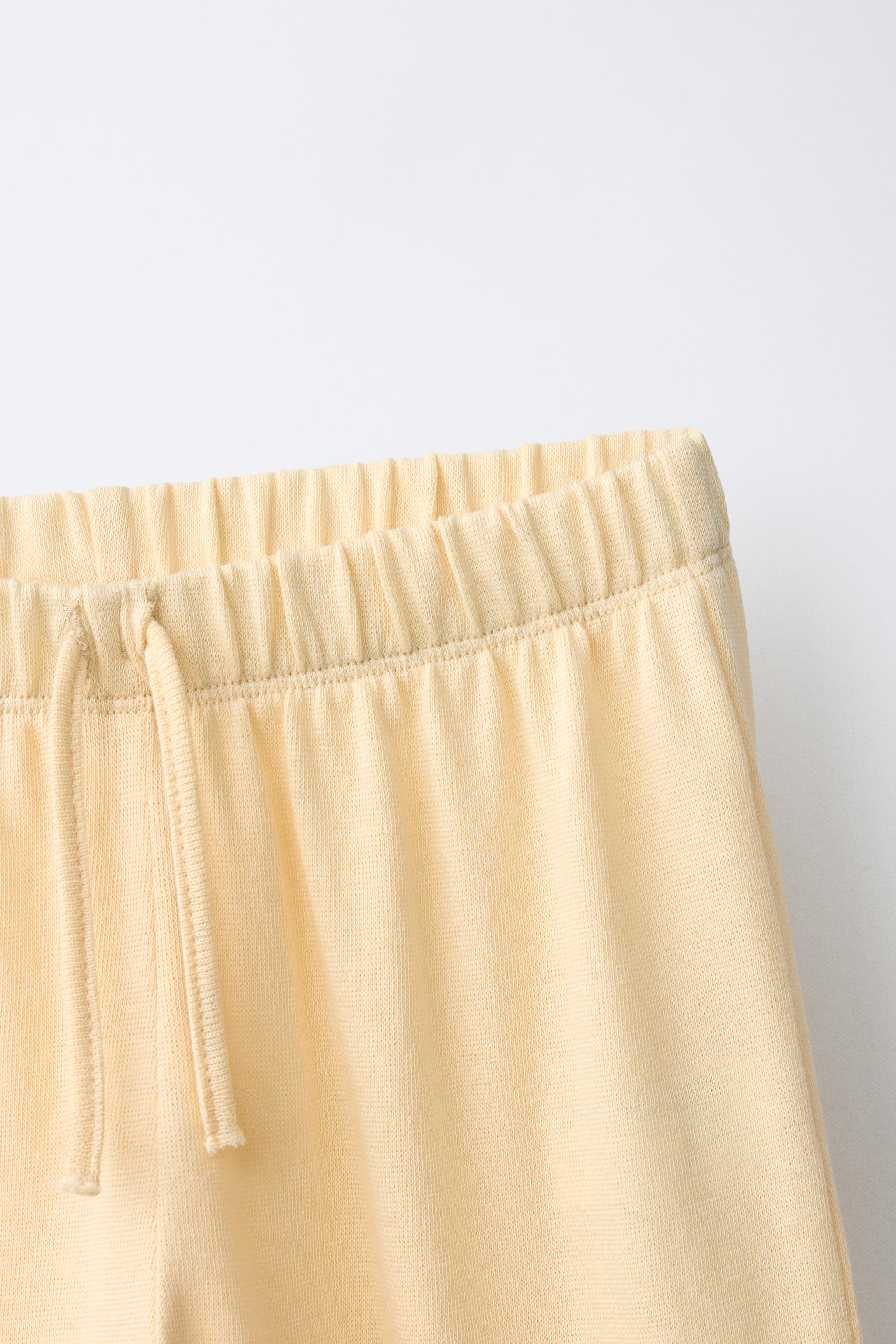 PLAIN WIDE LEG T-SHIRT AND PANTS SET