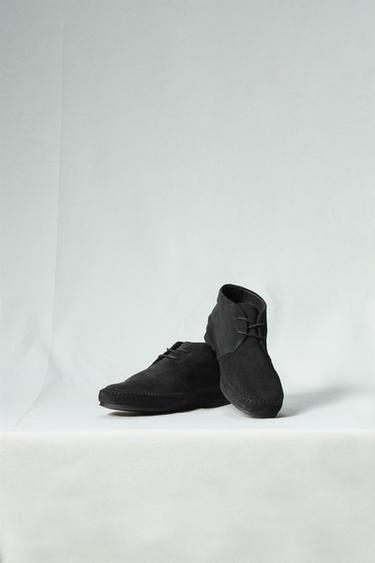 CHAUSSURES EN CUIR AARON LEVINE X ZARA - Gris de Zara