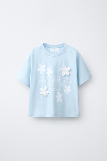 T-SHIRT FLORES CROCHET - Rosa da Zara