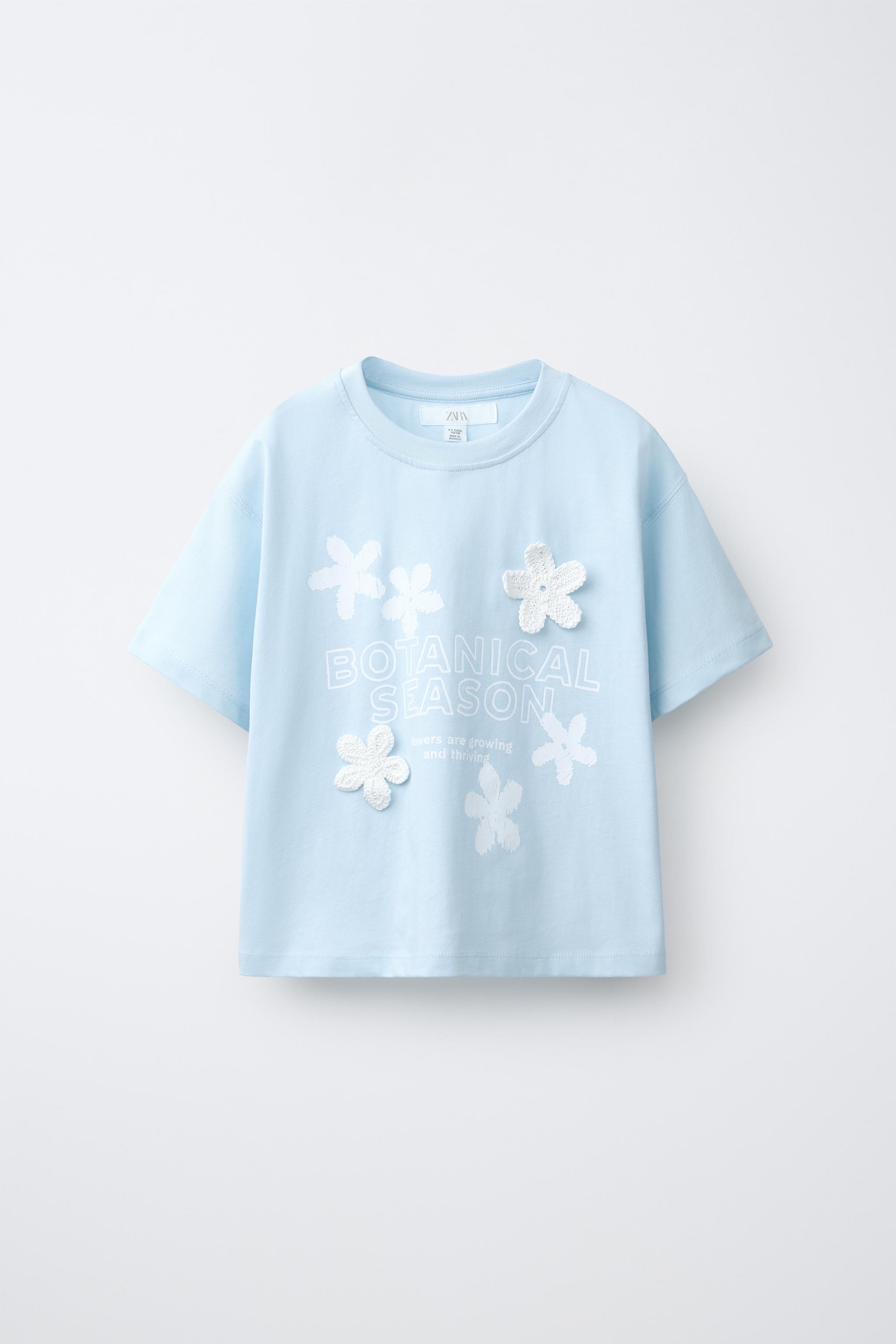 CROCHET FLORAL T-SHIRT