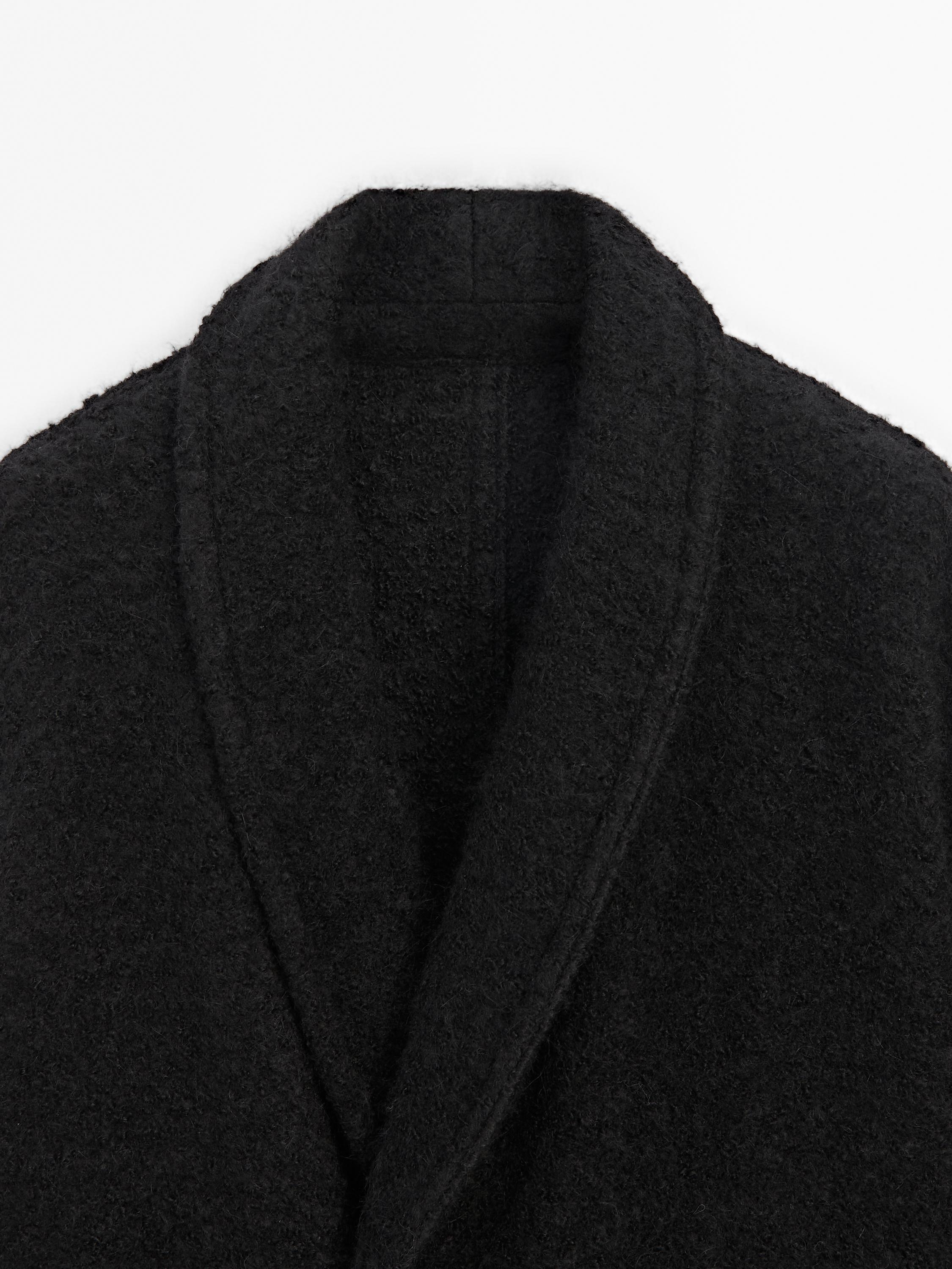 Thick fuzzy alpaca coat - Limited Edition - Black | ZARA