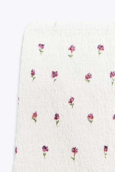 FLORAL PRINT MINI SKIRT - Pink / White by Zara - Image 7
