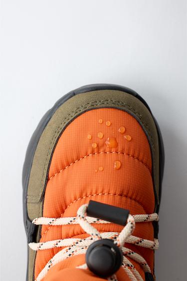 QUILTED WATER-REPELLENT SNOW BOOTS - Orange by Zara - Image 8