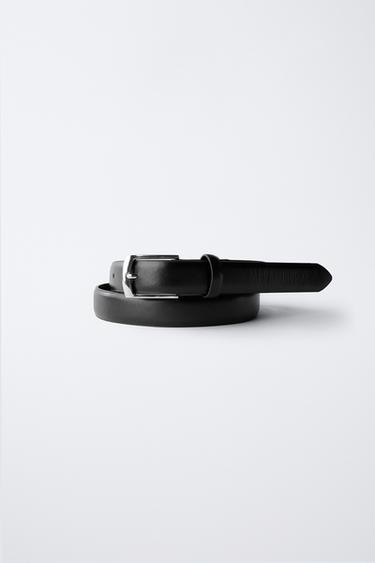 LEATHER BELT - Black by Zara - Image 0