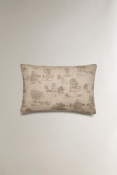 TOILE DE JOUY CUSHION COVER - Light beige by Zara - Image 2