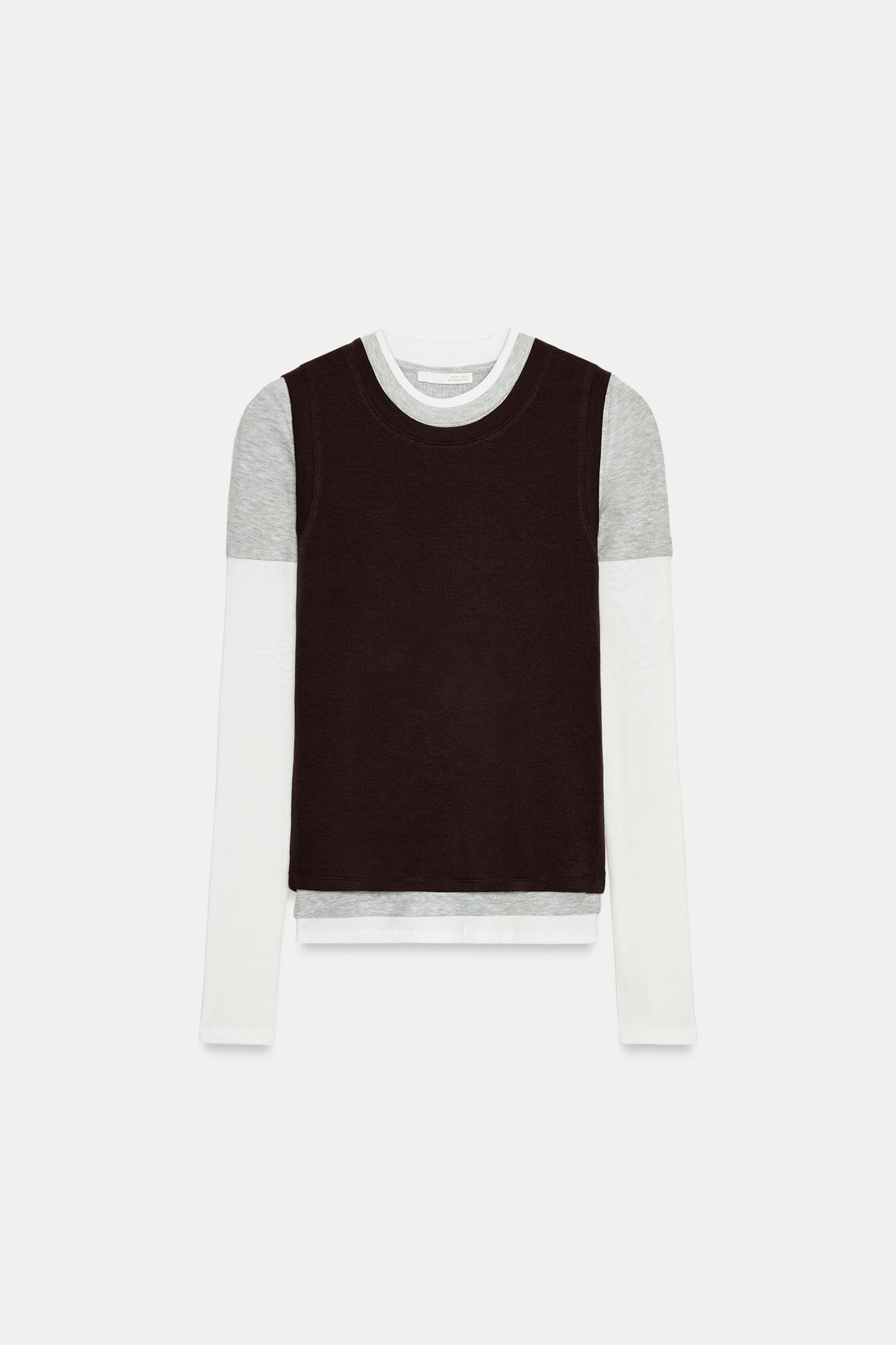 LONG SLEEVE TRIPLE EFFECT T-SHIRT