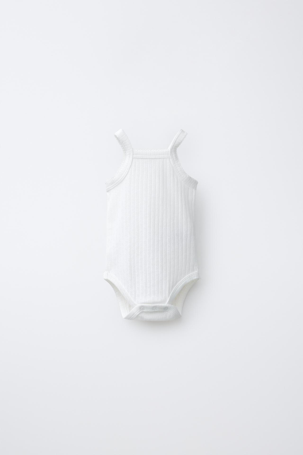 THREE-PACK OF POINTELLE STRAP BODYSUITS — Pink