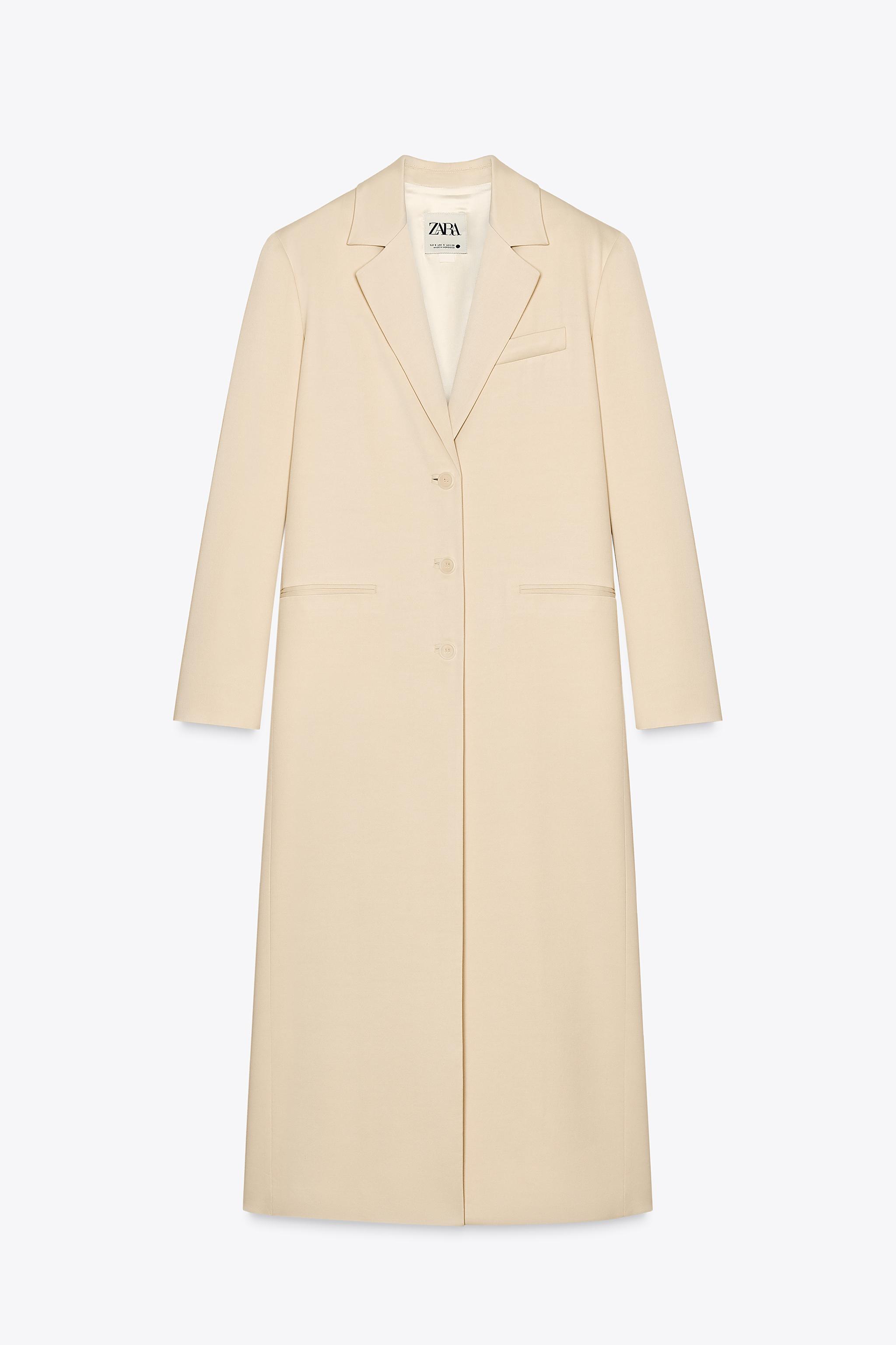 ZW COLLECTION ロング丈フロックコート - バター | ZARA Japan