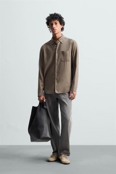 CAMISA ALGODÓN - LYOCELL - Tierra de Zara - Imagen 0