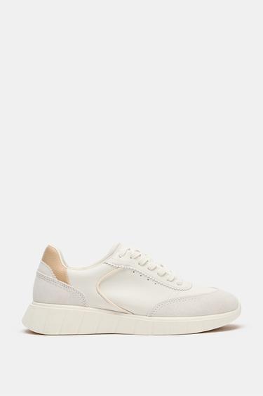 BASKET DE SPORT AVEC CONTREFORT EN CONTRASTE - Blanc écru de Zara
