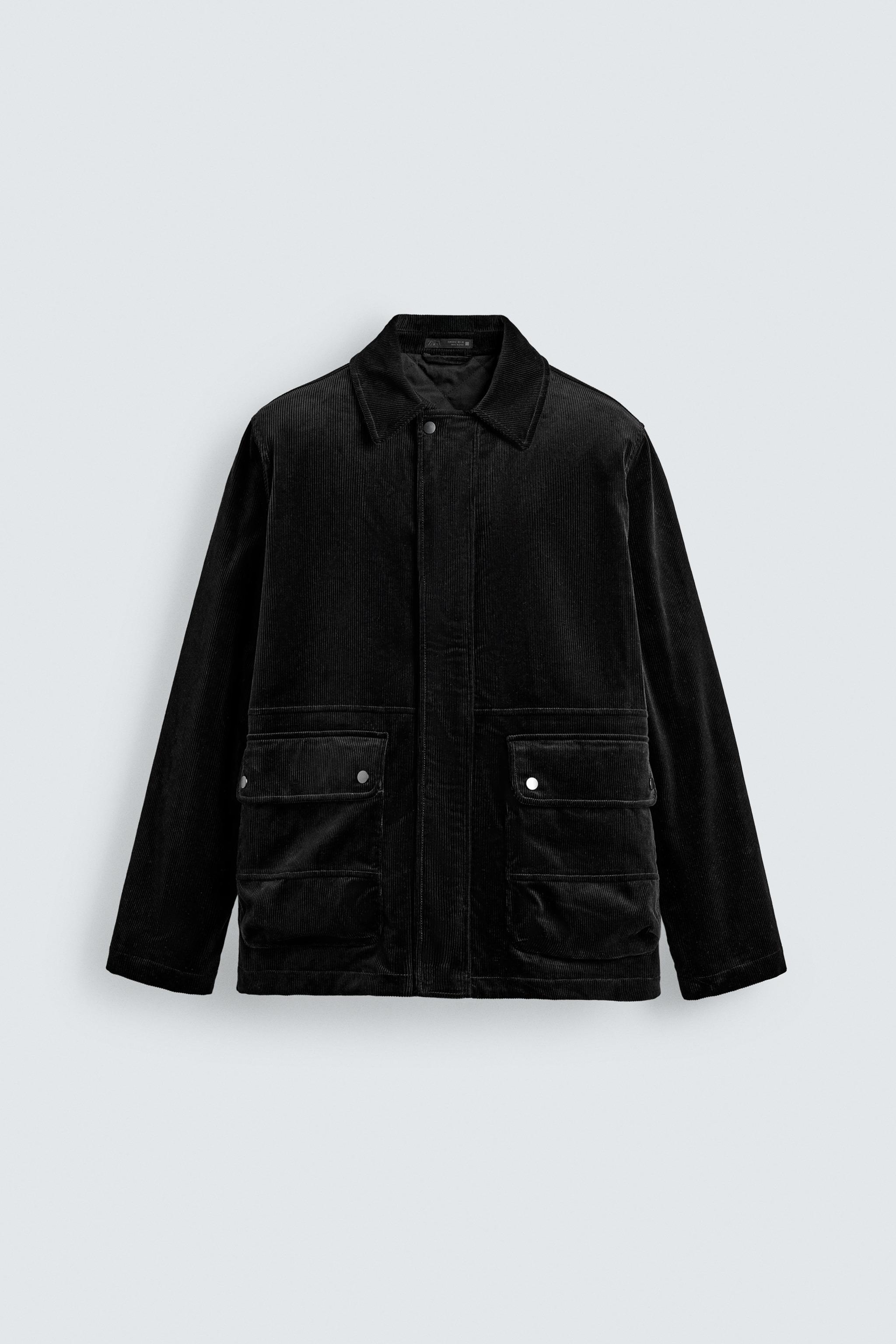 CORDUROY JACKET WITH POCKETS - Charcoal | ZARA South Africa