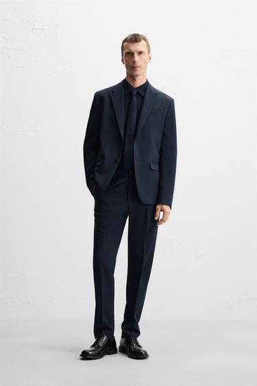 QUẦN ÂU THEO BỘ SUIT THIẾT KẾ THOẢI MÁI - Màu xanh nước biển từ Zara